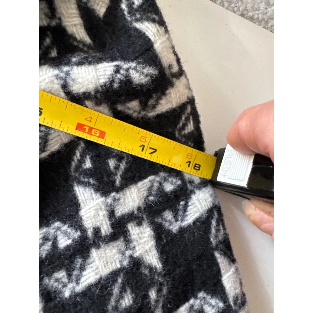 JUICY COUTURE Black‎ Angel Twisted Belt Houndstooth Cape Cardigan Shrug Jacket P